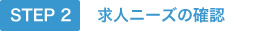 求人ニーズの確認